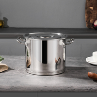 Panci Masak Besar untuk Perjamuan Keluarga, Wadah Stainless Steel untuk Peralatan Dapur Hotel, Panci Sup & Kaldu Kapasitas Besar