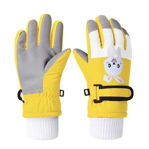 Gants de <span class=keywords><strong>ski</strong></span> imperméables et chauds pour enfants, gants de neige imprimés mignons, coupe-vent et antidérapants pour garçons et filles, sports de plein air - Product Image 4