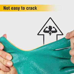 XINGYU قفازات يد قطنية مطلية باللاتكس مبطنة بالمقياس 10 قفازات عمل من اللاتكس والقطن الأصفر والأخضر واللاتكس - Product Image 6