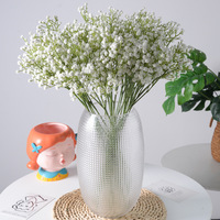 Bouquet de Gypsophile Artificielle Premium Blanc Toucher Réel, Fleurs Artificielles de Gypsophile Premium