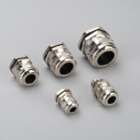 OUORO IP68 ROHS PG13.5(6-12mm) Étanche Métal Nickel Planté En Laiton Presse-étoupe
