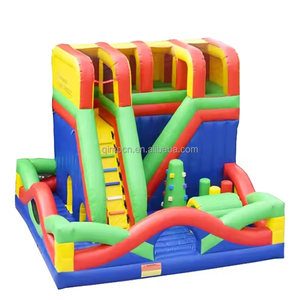 Carrera de obstáculos inflable Jungle Fun con soplador de aire carrera de obstáculos juego inflable carrera de obstáculos - Product Image 1