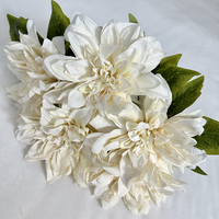Magnifique vase de décoration de bureau en tissu brossé, motif Dahlia bangladaise à 5 têtes, respectueux de l'environnement, pour la Fête des Mères et les remises de diplômes