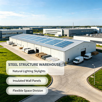 Entrepôt préfabriqué en structure acier professionnelle avec un design moderne et des dessins AutoCAD pour usine de fabrication