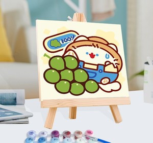 Pintura por Números de Dibujos Animados, Estilo Curativo, <span class=keywords><strong>Flores</strong></span> <span class=keywords><strong>Pintadas</strong></span> a Mano, Pintura <span class=keywords><strong>al</strong></span> Óleo para Niños - Product Image 2