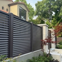 Precio al por mayor: Valla de lamas de aleación de aluminio para exteriores, impermeable, con recubrimiento en polvo, ecológica, inoxidable y sin mantenimiento.