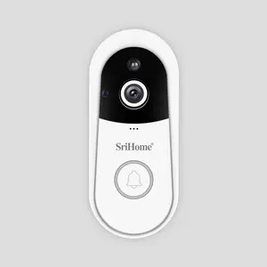 WiFi Smart Ring Video Doorbell Camera With Ringtone Two-way Audio PIR Human Detection Real-time Alerts For Home