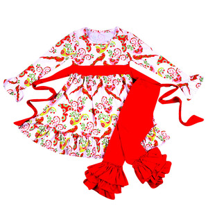Bebé 2 piezas trajes de ropa de otoño niña de 7 años ropa volantes falda de dos piezas conjunto lindo chica traje - Product Image 5