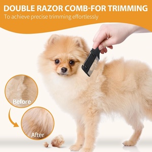 Peine de Aseo 2 en 1 Eficiente para Perros y Gatos con 20 Cuchillas Adicionales para Recortar - Product Image 2