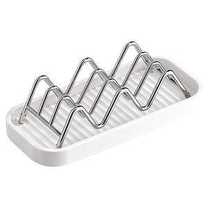Stainless Steel Soap Dish Rack Rectangular Minimalist Design For Bathroom Countertop Soap Storage Holder - Product Image 5