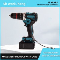 Perceuse électrique sans fil de type pistolet, haute puissance 820W, sans balais, lithium-ion, rechargeable, avec mandrin à trois griffes de qualité industrielle