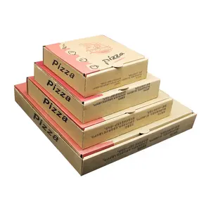 10 "di lunghezza x 10" di Larghezza x 2 "di Profondità Serratura Angolo di Argilla Rivestito Scatola di Pizza da Sette Albero prodotti di Cartone Kraft Box Panetteria-No Finestra