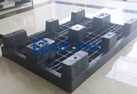 Plateau de stockage hygiénique en plastique moulé sous pression Aispak Industrial, 4 voies, Euro, simple face, recyclable, personnalisable