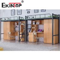 Ekintop-Cadre de lit en métal pour adultes, lit mezzanine, école, maison, hôtel, auberge de jeunesse, lit superposé, nouveau design, dortoir simple Queen King, adultes et étudiants