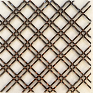 골드 황동 장식 금속 메쉬 분말 페인트 3MM 4MM 직경 304 316 스테인레스 스틸 일반 짠 장식 건축 메쉬 - Product Image 3