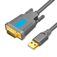 Cable USB a RS-232 Mindpure, Adaptador Serial DB9, USB 2.0 Macho a Macho, Chip FTDI, Blindaje Trenzado para Escáner, Computadora, Impresora POS