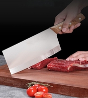Couteau à découper les légumes et la viande en acier inoxydable avec manche en bois, couteau à désosser, couteau à trancher