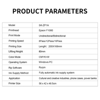 Mesin Printer Flatbed UV LED A5 Ukuran Kecil untuk Pencetakan Embos Kustom pada Bola Golf, Lencana, Koin Logam F1080 Pro