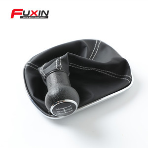 Poignée de levier de vitesses en cuir FUXIN pour voiture, 5 ou 6 vitesses, design ergonomique Passat - Product Image 3