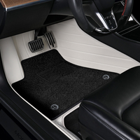 Tapis de Sol sur Mesure pour Tesla Model S 2016-2022, Accessoire Intérieur en Matière Écologique, Double Épaisseur pour 5 Sièges