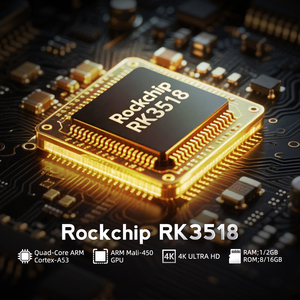 Boîtier TV Android 14 4K UHD avec puce Rockchip RK3518 Quad-Core, télécommande infrarouge, streaming domestique, boîtier multimédia OTT, prise en charge de la personnalisation OEM - Product Image 6