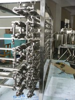 Stérilisateur tubulaire de lait de machine de stérilisation de jus avec de l'eau chaude