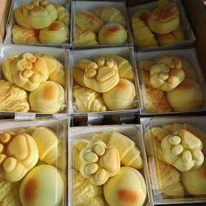 ชุดของเล่นบีบคลายเครียดรูปอุ้งเท้าแมวน่ารัก วัสดุ PU แบบผสม บรรจุกล่อง บีบแล้วคืนรูปช้า นุ่ม ชุ่มชื้น ของเล่นจำลองขนมปัง - Product Image 3