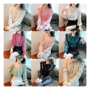 Made in China women's silk blouse autumn new printed shirt loose long-sleeved shirt