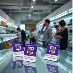 Expositor de PVC para mesa con código QR para lista de vinos de restaurante, promoción de supermercado, impresión personalizada - Product Image 4