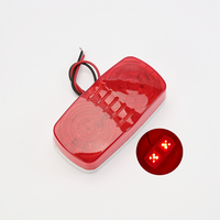 Feu latéral double rond 10 LED 12-24V pour camions et remorques, signalisation anti-collision arrière et feu de gabarit