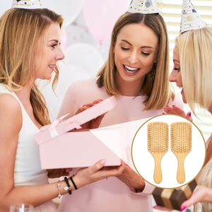 Nouvelle conception 2026 – Brosse à cheveux en bois de bambou personnalisable avec logo, directement de l'usine, pour femmes, démêlante, type paddle, pour extensions capillaires, usage professionnel en salon - Product Image 3
