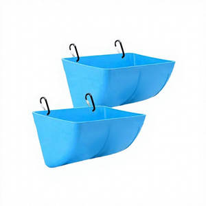 Wandmontierter Kunststoff-Futtertrog für Geflügel, Hängender <span class=keywords><strong>Futterkorb</strong></span> für Bauernhof und Ranch - Product Image 1