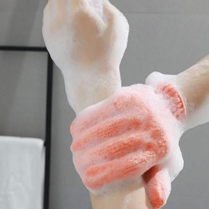 Gants de bain en loofah pour le corps et le visage, exfoliants, éliminateurs de peaux mortes, pour un nettoyage en profondeur et un massage spa sous la douche - Product Image 3