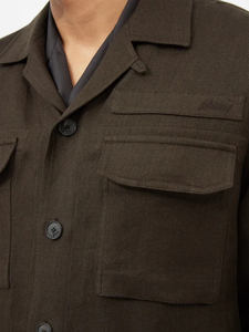 <span class=keywords><strong>Giacca</strong></span> da camicia nuova moda da <span class=keywords><strong>uomo</strong></span> in misto <span class=keywords><strong>lino</strong></span> di alta qualità su misura OEM - Product Image 6