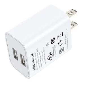 Dc Chargers Us Eu Uk Plug 2 Port Dual Usb Port 5v 2.1a Fast Charging Portable Travel Usb Wall Charger Adapter For Iphone Phone