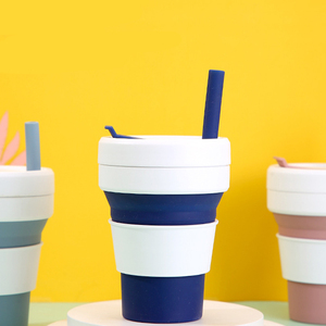 แก้วน้ำซิลิโคนพับได้ 12 ออนซ์ พกพาสะดวก สำหรับเดินทาง เล่นกีฬา กิจกรรมกลางแจ้ง ตั้งแคมป์ แก้วกาแฟ แก้วน้ำ พร้อมส่งแบบดรอปชิปปิ้ง - Product Image 6