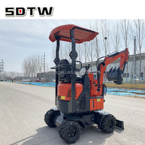 Piccola ruota escavatore cina migliore alta qualità 1ton 1.2 Ton con 6 pneumatici 0.025 M3 capacità secchio 1200 Kg escavatore ruota - Product Image 4