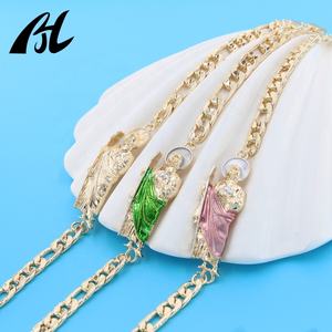 Kuba Cina 14k Oro Laminado perhiasan San Judas Tadeo gelang mode pesona gelang untuk pria wanita dari pabrik perhiasan - Product Image 2