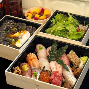 Khay Đựng Sushi Ăn Trưa Bánh Ngọt Takeout Bằng Gỗ Hộp Đựng Sushi Bằng Gỗ Loại Thực Phẩm Mang Đi Ăn Trưa Bằng Giấy Chống Dầu Hình Chữ Nhật - Product Image 2