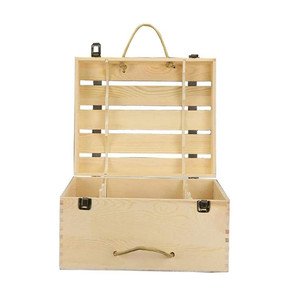 Mạnh Mẽ <span class=keywords><strong>Rope</strong></span> Nâng Xử Lý Hấp Dẫn Góc Tô Điểm Hộp Gỗ Cho Rượu Vang - Product Image 2