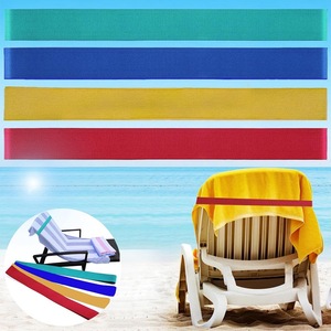 Bandes de serviette élastiques pour chaises de plage et de croisière, clips de maintien coupe-vent pour chaises longues, idéales pour l'été et la piscine - Product Image 1