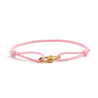 Bracelet en corde ajustable avec nœud coulissant pour femmes et hommes, breloques fer à cheval en acier inoxydable en forme de U, cadeaux d'amitié unisexes assortis, tendance