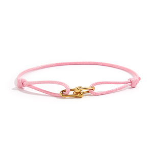 Braccialetto Regolabile con Nodo Scorrevole per Donne e Uomini, Charm a Forma di Ferro di Cavallo in Acciaio Inossidabile, Regalo Unisex per l'<span class=keywords><strong>Amicizia</strong></span> - Product Image 5