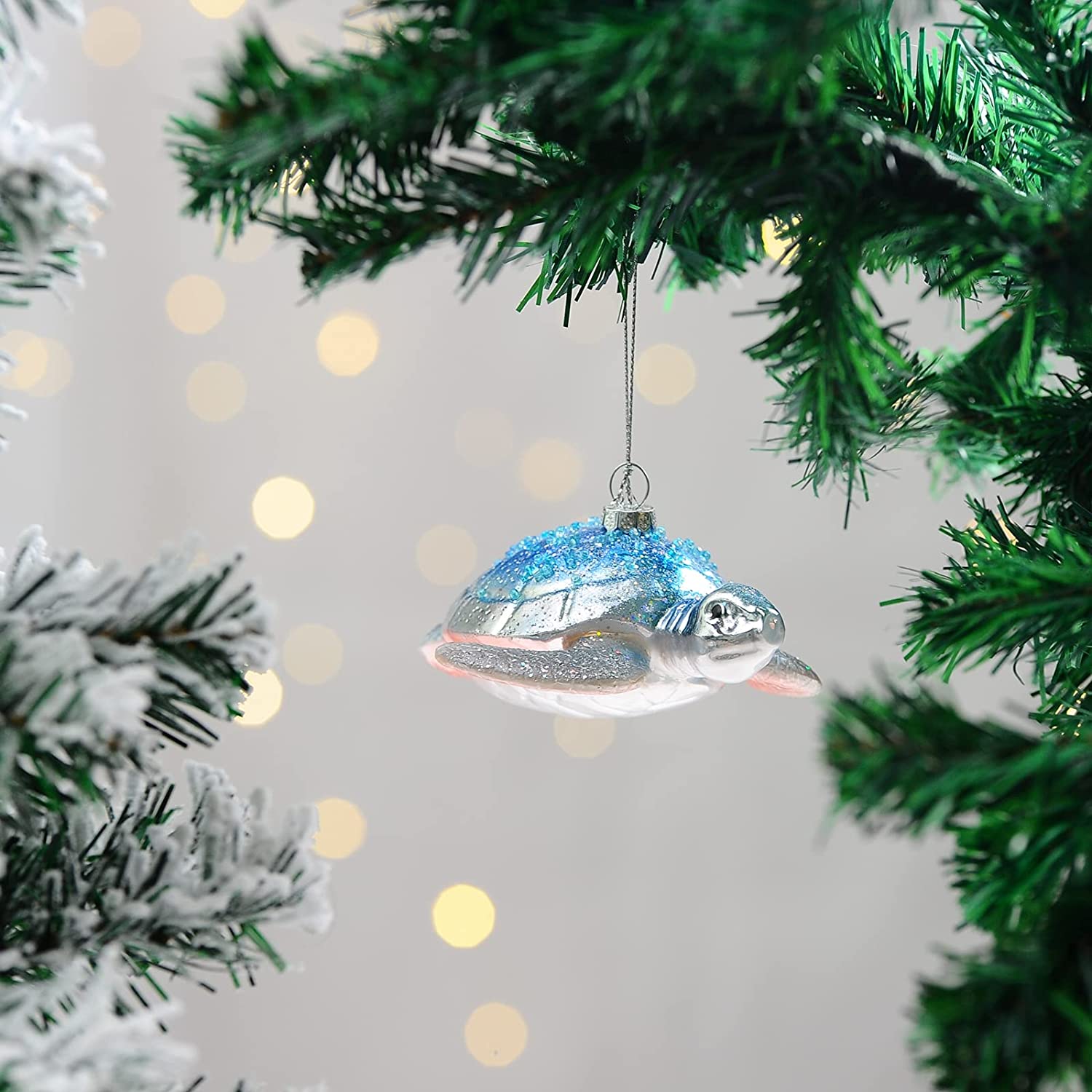 Eco-friendly Christmas Ornaments - Handmade Glass Turtles, image size:1500x1500