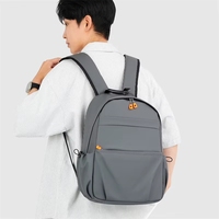 Mochila Ligera de Nailon con Cierre de Contraste, Bolsillo Lateral para Botella de Agua, para Computadora de 15.6 Pulgadas, Personalizable OEM para Viajes de Negocios