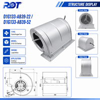Ventilador de Refrigeración Original Alemán EC Drive D1G133-AB39-22 48V DC 105W 2.8A, Motor Duradero con Conversor de Frecuencia para Ventilación