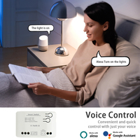 Interrupteur intelligent compatible Tuya 1CH 8-250V, module relais Wi-Fi sans fil, télécommande, interrupteur d'éclairage, Alexa, Google Home