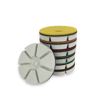 Haute dureté 3 pouces OEM personnalisable disque abrasif de sol en résine blanche utilisation sèche outil abrasif diamant en béton