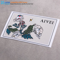 Fabricant d'étiquettes pour vêtements, étiquettes tissées personnalisées de luxe, logo de marque très vendu, tissu en coton damassé, étiquette de col de vêtement, découpe au laser