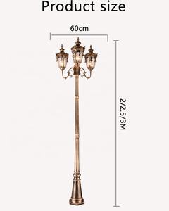 Lampe de jardin à LED rétro en aluminium étanche IP65 avec capteur de lumière alimenté en courant alternatif pour les communautés de villas en plein air et l'éclairage de la cour - Product Image 3